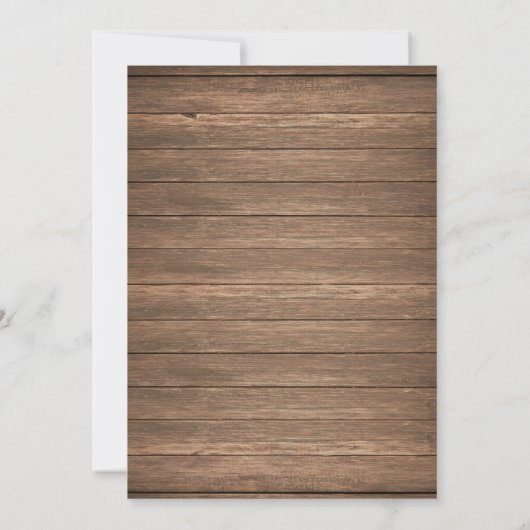 Invitation Pêche 4ème anniversaire garçon rustique extérieur (Dos)