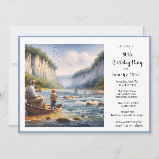 Invitation Pêche 50e anniversaire (Devant)