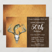 Invitation Pêche à la chasse Thème 50ème anniversaire (Devant / Derrière)