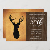 Invitation Pêche à la chasse Thème 50ème anniversaire (Devant / Derrière)