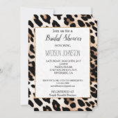 Invitation Pêche à la crème animal léopard noir (Devant)