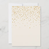 Invitation Pêche à la crème Florale et Gold Tiara Quinceanera (Dos)