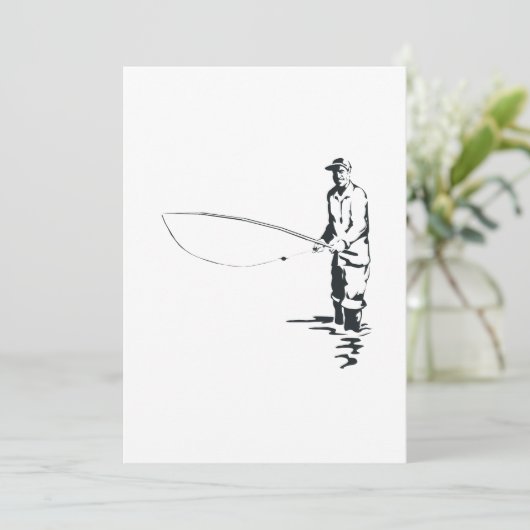 Invitation Pêche à la mouche (Debout devant)