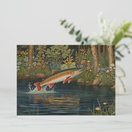 Invitation Pêche à la mouche rustique (Debout devant)