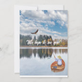 Invitation Pêche à la retraite à l'aquarelle du lac (Dos)