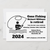 Invitation Pêche À La Retraite Pêche Permanente Pêcheur À La  (Devant)