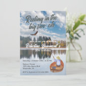 Invitation Pêche À L'Aquarelle À La Fête Du 50E Anniversaire  (Debout devant)