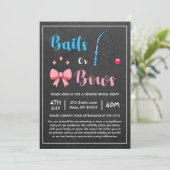 Invitation Pêche à l'arc ou aux vaches Révélation de genre (Debout devant)