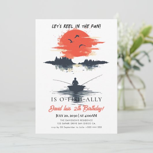 Invitation pêche Anniversaire (Debout devant)