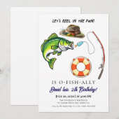 Invitation pêche Anniversaire (Devant / Derrière)