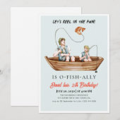 Invitation pêche Anniversaire (Devant / Derrière)