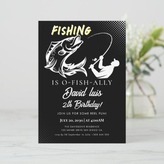 Invitation pêche Anniversaire (Debout devant)