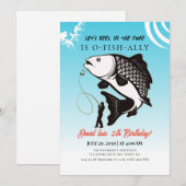 Invitation pêche Anniversaire (Devant / Derrière)