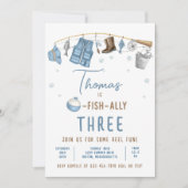 Invitation Pêche Anniversaire Fête Garçon O-Fish-Ally Anniver (Devant)