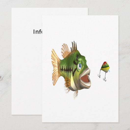 Invitation Pêche au bar (Devant / Derrière)