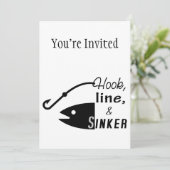 Invitation Pêche au sineur de la ligne de Hook (Debout devant)