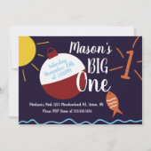 Invitation Pêche Bait Party Turner un poisson Océan Anniversa (Devant)