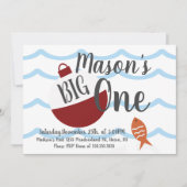 Invitation Pêche Bait Turner Un Poisson Océan Anniversaire (Devant)