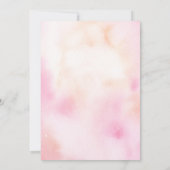 Invitation Pêche blanc et rose Floral Bohème Anniversaire (Dos)