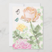 Invitation Pêche Botanique vintage Dusty, Graduation Rose (Dos)