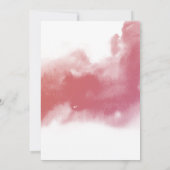 Invitation Pêche Burgundy Blush Floral, Mariage Aquarelle (Dos)