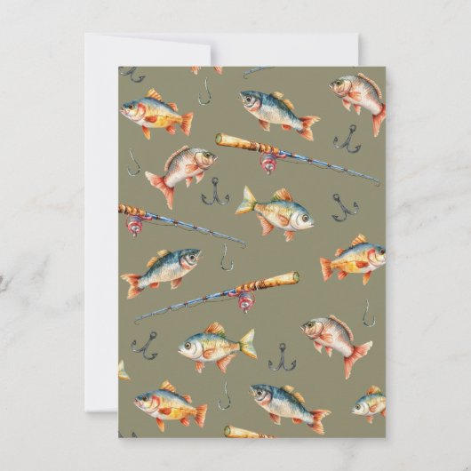 Invitation Pêche Canard Clothesline Anniversaire (Dos)