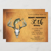 Invitation Pêche Chasse Thème 30ème anniversaire (Devant / Derrière)