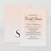 Invitation Pêche de corail d'été à Pois gris (Devant / Derrière)