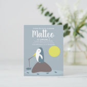 Invitation Pêche de pingouin moderne Océan nautique Anniversa (Debout devant)