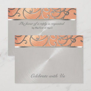 Invitation Pêche de Quinceanera et perruques de Filigree d'ar