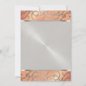 Invitation Pêche de Quinceanera et perruques de Filigree d'ar (Dos)