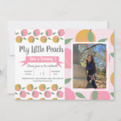 Invitation Pêche d'été Motif Fruit fête d'anniversaire Photo (Devant)