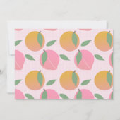 Invitation Pêche d'été Motif Fruit fête d'anniversaire rose (Dos)