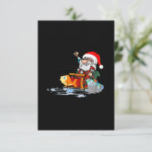 Invitation Pêche du Père Noël pendant Noël (Debout devant)