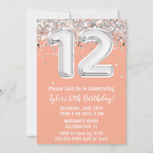 Invitation Pêche et argent 12e anniversaire (Devant)