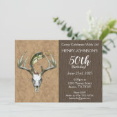 Invitation Pêche et chasse Thème 50ème anniversaire (Debout devant)