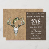 Invitation Pêche et chasse Thème 50ème anniversaire (Devant / Derrière)