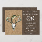 Invitation Pêche et chasse Thème 50ème anniversaire (Devant / Derrière)