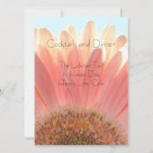 Invitation Pêche et crème Fleur de Gerbera (Dos)