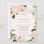 Invitation Pêche et crème Hydrangée Tulip Chic Mariage (Devant)