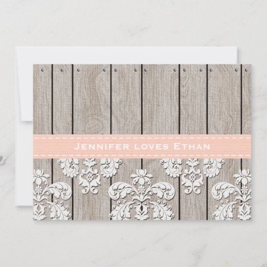 Invitation Pêche et Fête de la mariée blanche de pot de maçon (Dos)