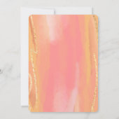 Invitation Pêche Et Fleur De Jardin Rose (Dos)