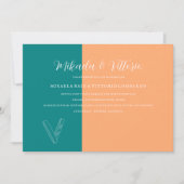 Invitation Pêche et mariage Turquoise (Devant)