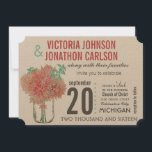 Invitation Pêche et menthe Chrysanthemum Mason Jar Mariage<br><div class="desc">Les éléments floraux et mason Jar de Peach et Mint Chrysanthemums, joliment illustrés, confèrent à cette collection mariage une atmosphère extérieure élégante. M. et Mme Coussins avec une moustache branchée et des lèvres pour plus de confort et de gentillesse - si amusant! Orange, rose, Aqua Bleu et Turquoise Couleurs mariages...</div>