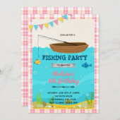 Invitation pêche fille (Devant / Derrière)