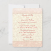 Invitation Pêche Florale et Mariage dentelle (Dos)