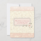 Invitation Pêche Florale et Mariage dentelle (Devant)