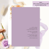 Invitation Pêche moderne minimale, Crème, Mariage Floral viol