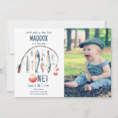 Invitation Pêche O-Fish-Ally Le Big One Blue Boy Anniversaire (Devant)