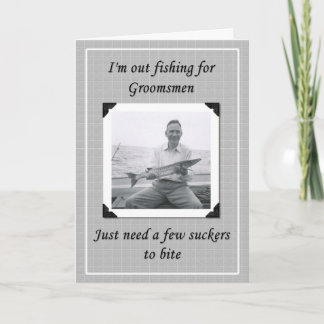 Invitation Pêche pour Groomsmen